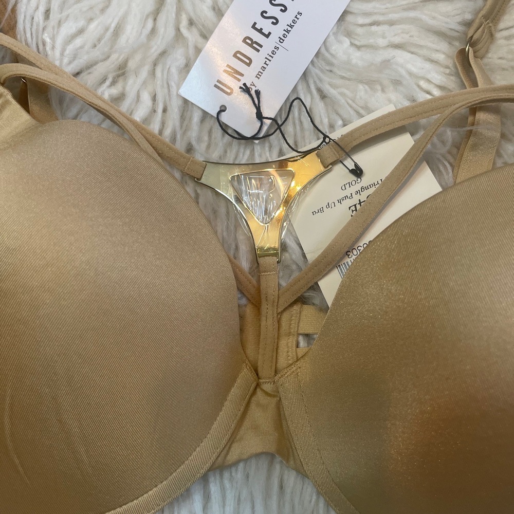NWT Undressed Marlies Dekkers Underwire Push Up Bra Gold 34E Boston Proper - Picture 2 of 7